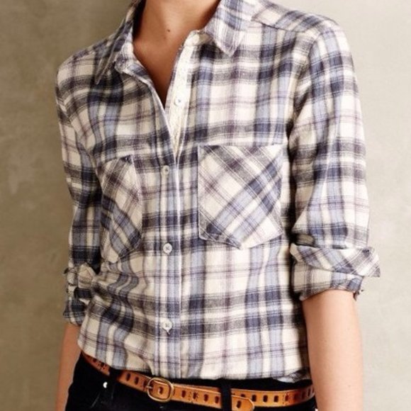 ANTHROPOLOGIE | Holding Horses Willow Ridge Flannel Button Up Shirt | XS - Picture 2 of 5